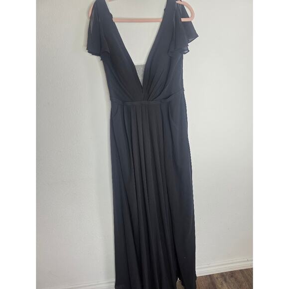Azazie Charcoal Maxi Dress - Picture 1 of 7